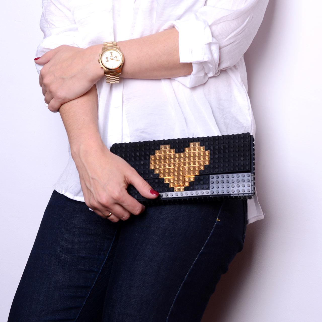 gold plated lego purse