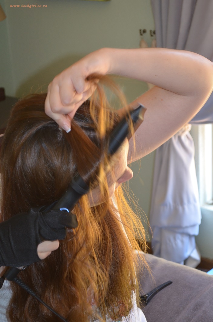 Creating curls with a curling wand