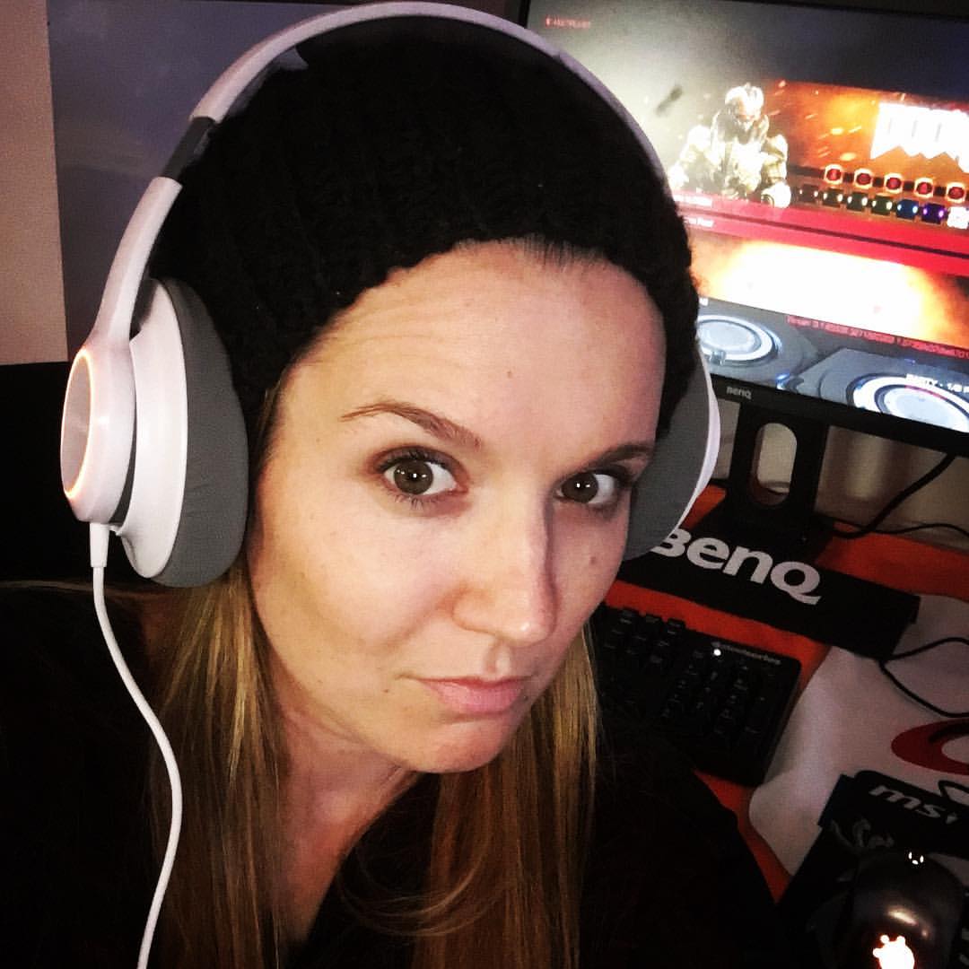 gamer girl in headset