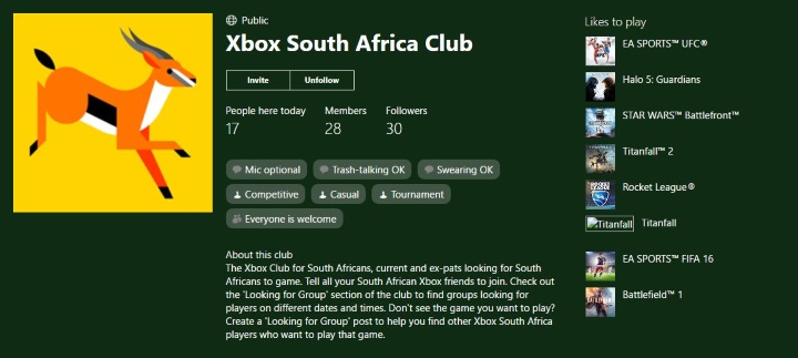 Xbox South Africa Club
