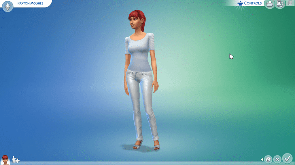 The Sims 4 on console create a sim (CAS)