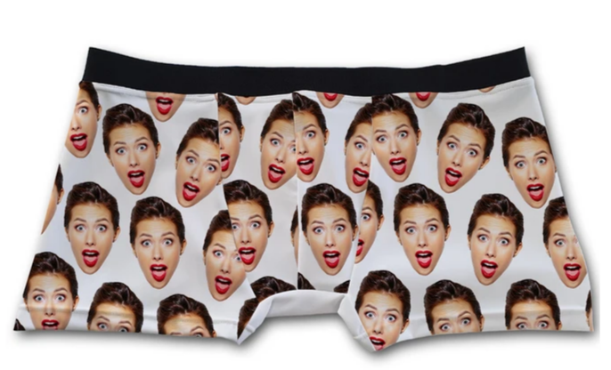 your face printed on jox socks and jocks