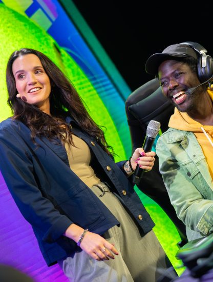 tech girl commentating wimbledon echamps 2024