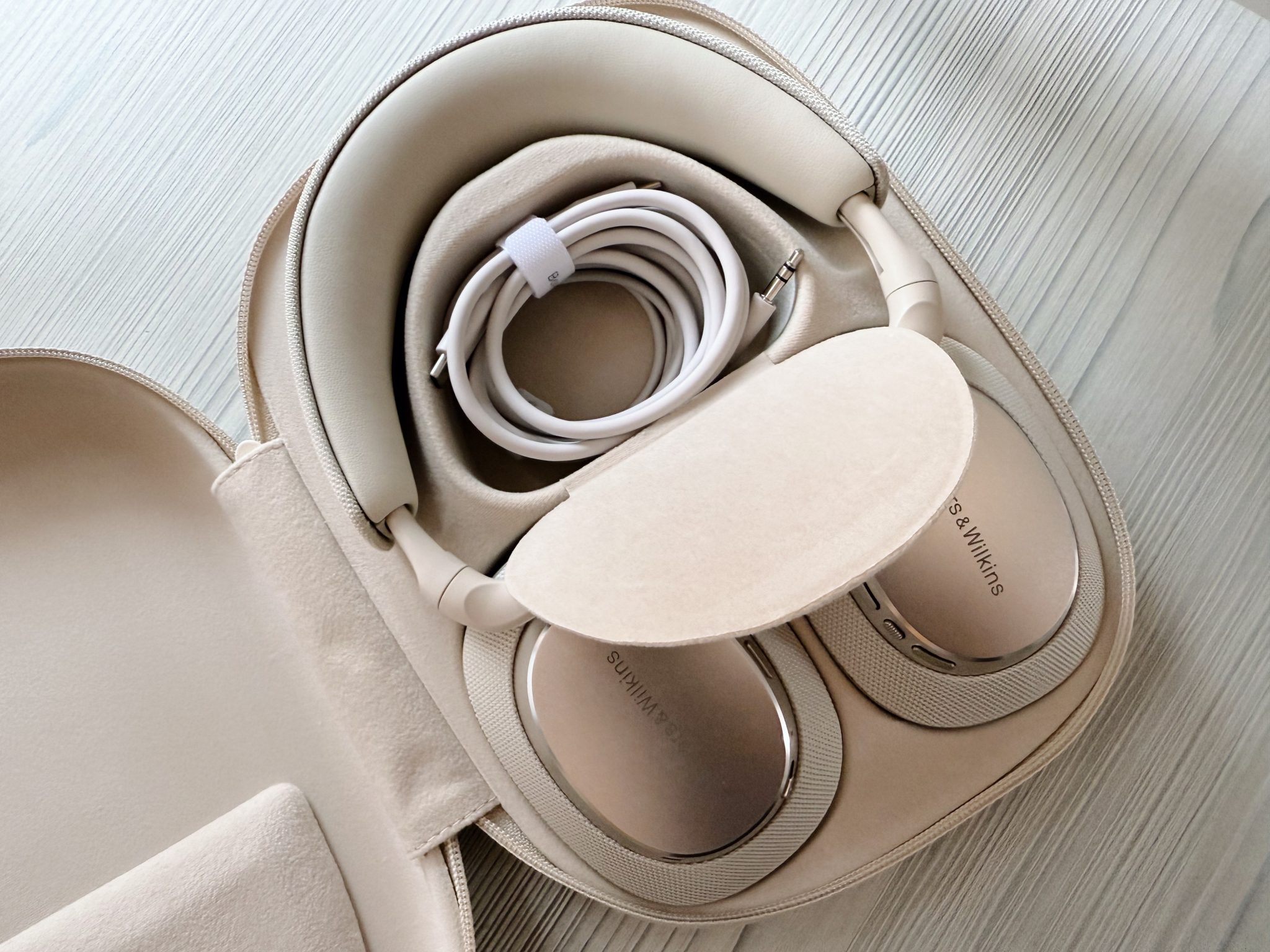 Bowers & Wilkins Px7 S3 headphones in Indigo Blue, showing premium build and earcup details.